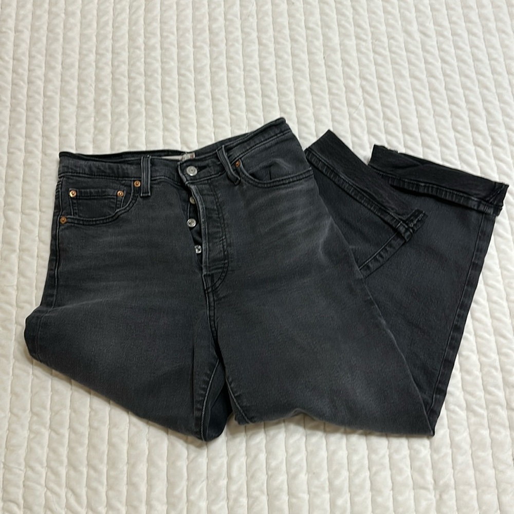 Levi’s Ribcage straight ankle black 28